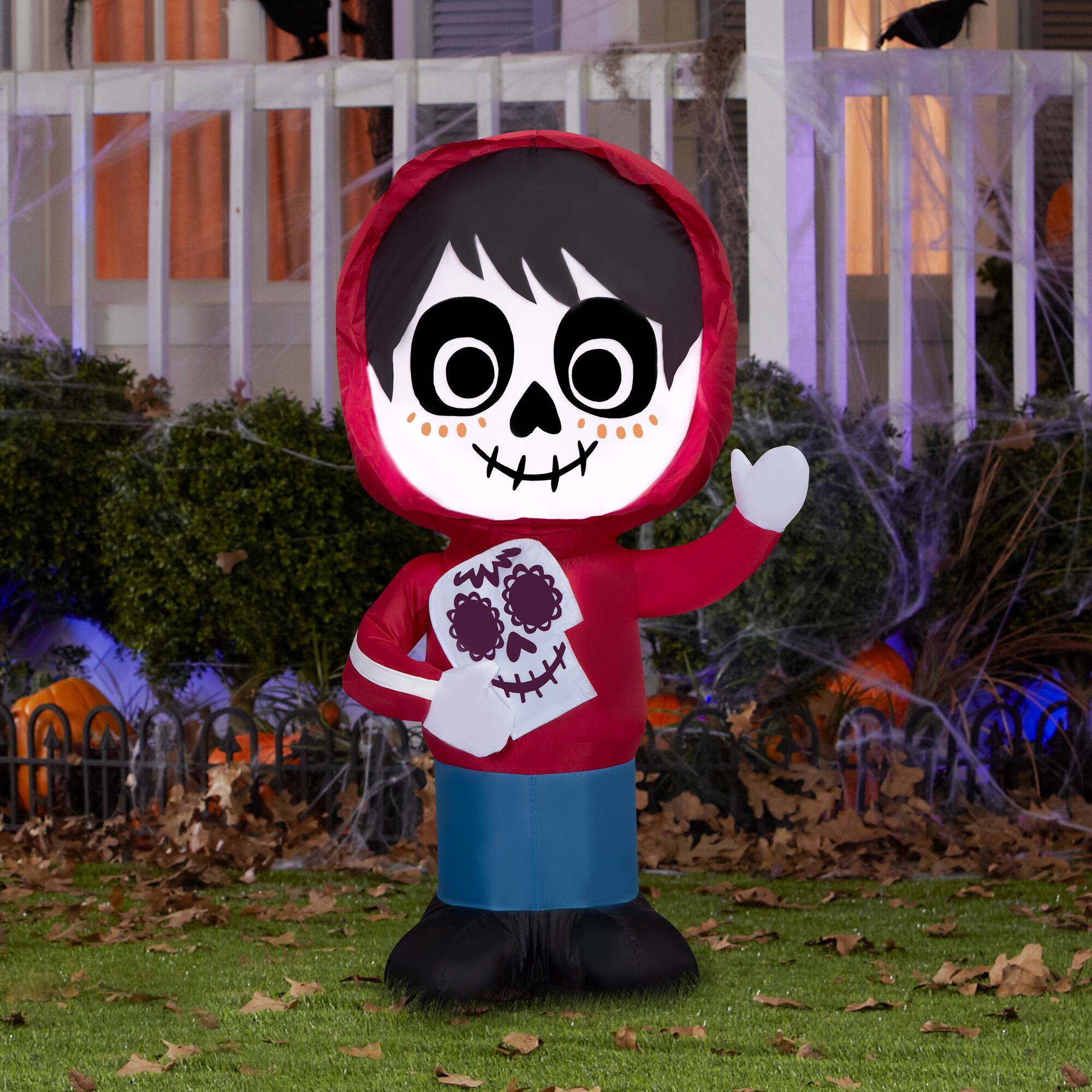 3.5ft. Airblown® Inflatable Halloween Miguel from Coco with Skull